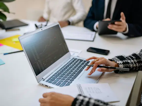 Support meeting with laptop during site launch